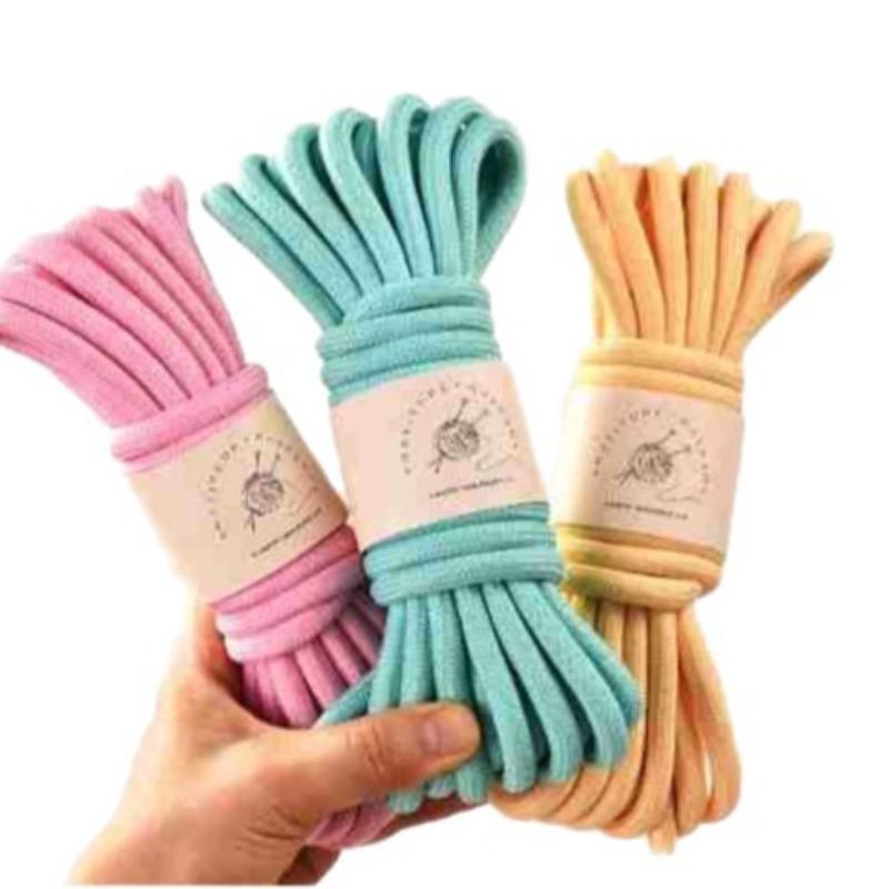 8mm Polyester Core Rope 5m Colorful Braided Cord for Pet Leash Making Rope Crochet Bag Strap Handmade Craft Clothing Accessories