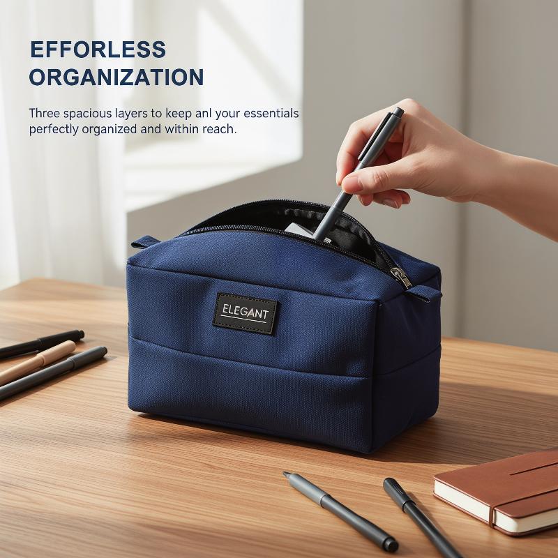 Functional Waterproof Mens Toiletry and Womens Cosmetic Bag for Travel