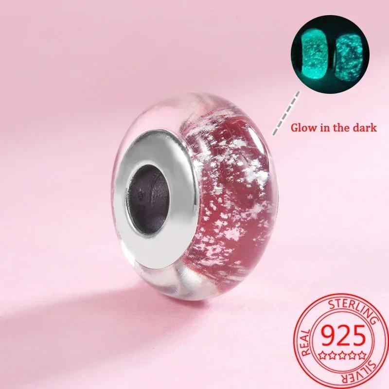 Perles en Verre de Murano Colorées Breloque Vague en Verre Perles en Verre Ondulé Charms S'adaptent aux Bracelets de Marque Bijoux en Cuivre pour Femmes Cadeau