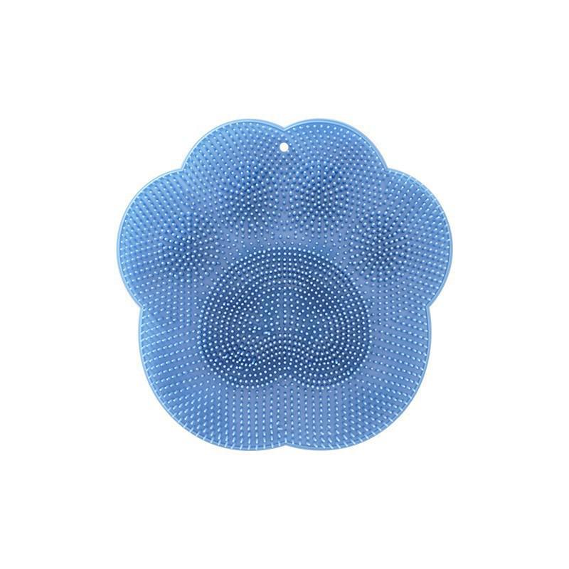 Foot Scrubber & Bath Brush: Exfoliates Dead Skin, Suction Cup Massage for Feet & Back.
