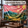 Space Cosmic Theme Throw Blanket Custom Name Text Personalized Blanket Soft Cozy Blanket for Home Sofa Bed
