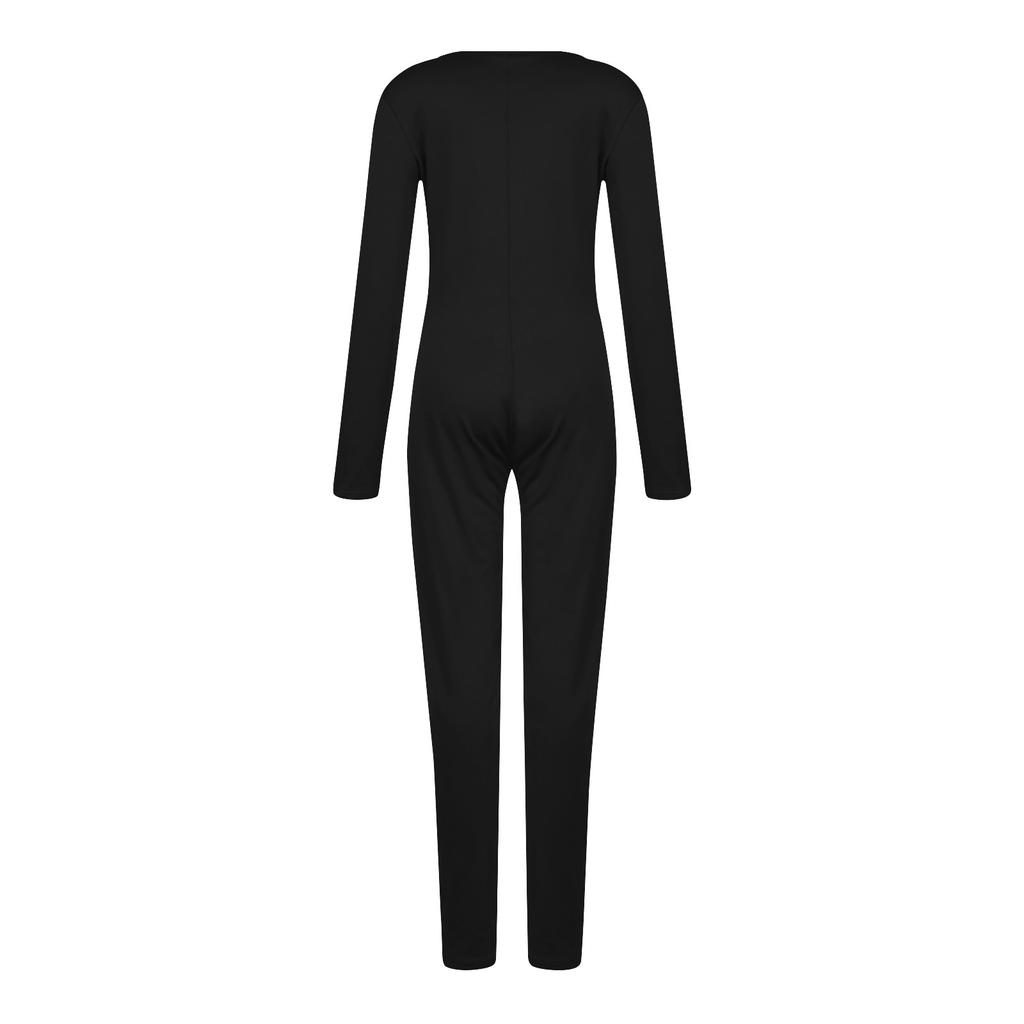 Women's Fashion Colour Slim Fit Long Sleeve Jumpsuit