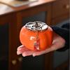 Ceramic Persimmon Tea Caddy Gift Set