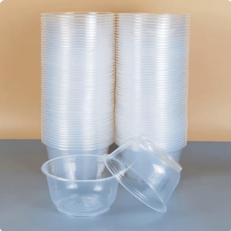 Thickened Disposable Food Storage Bowls with Lids
