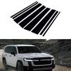 8pcs/set Glossy Black Car Door Window Center Middle Column BC Pillar Post Cover Trim Fit For Toyota Land Cruiser J300 2022-2024