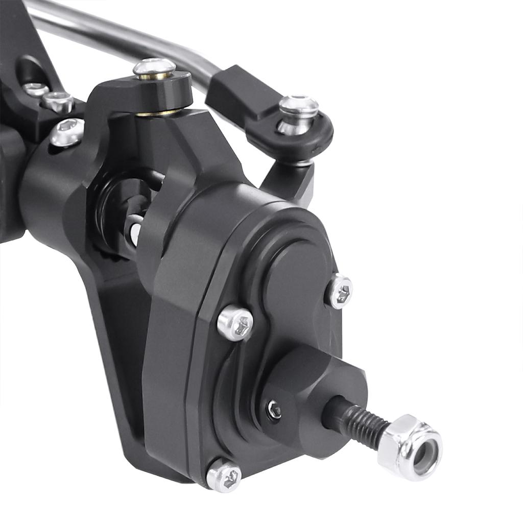 LCG Heavy Aluminum Front Rear Portal Axle Set+Brass Knuckles 50° 4WS for 1/10 RC Crawler Axial Capra 1.9 Chassis
