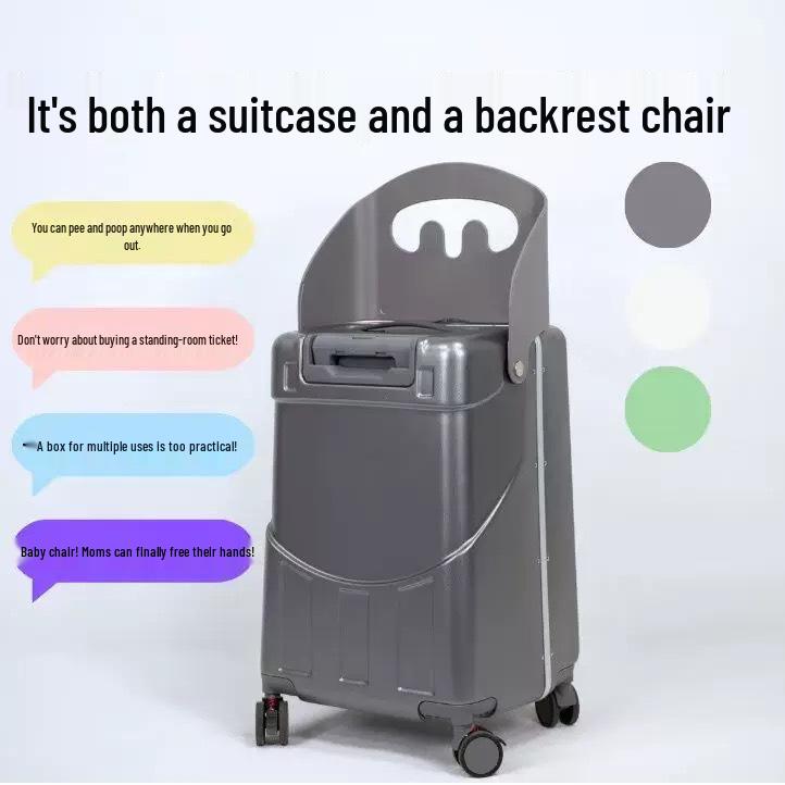 Children's Ride-On Travel Suitcase & Stroller - Multi-Function Luggage for New Moms