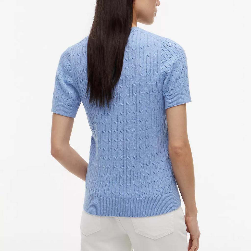Tommy Hilfiger Soft Simple Cable Knit Short Sleeve Sweater Women sweater XW07177-D1A