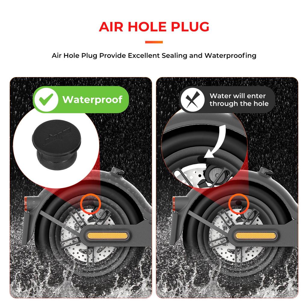 Balck Ulip 8 1/2*2(50/75-6.1) Off-road Solid Tire for Xiaomi Scooters