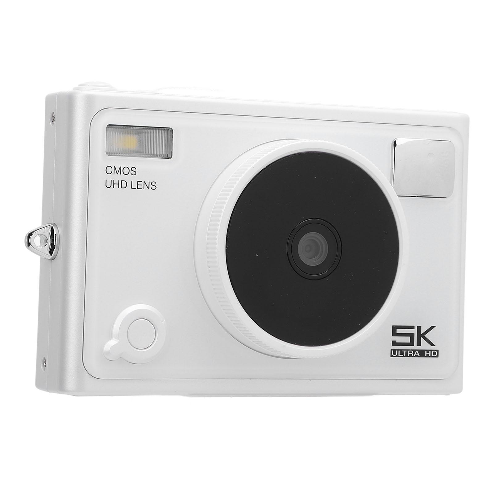 

Цифрова камера 5K 72 МП Передня Задня Подвійна Камера 2,8-дюймовий IPS Екран Компактна Камера зі Спецефектами білий