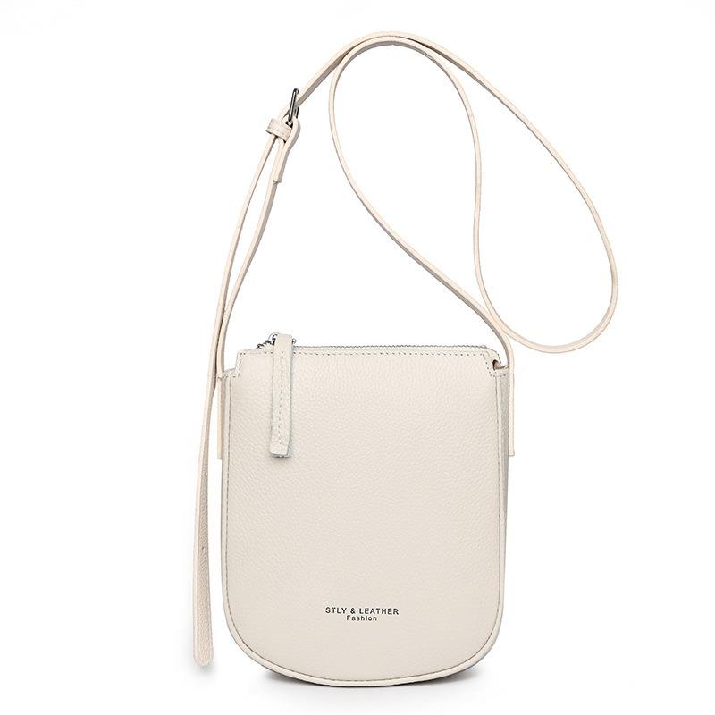 

Fashion Versatile Shoulder Bag Women s High Texture Messenger Bag Work Commuter Bag First Layer Leather Change Bag Genuine Leather Mobile Phone Bag белый