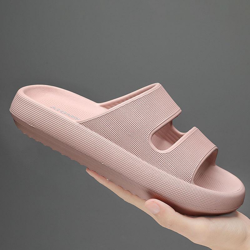 

Large size Korean version of fashion trend beach shoes couple slippers summer new versatile casual one-word drag trendy shoes 45 рожевий