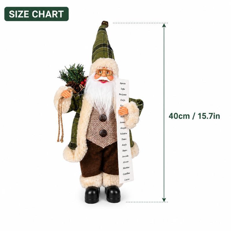 New Santa Claus Standing Figurine Christmas Decoration Window Display Ornament Home Decor Items And Gifts