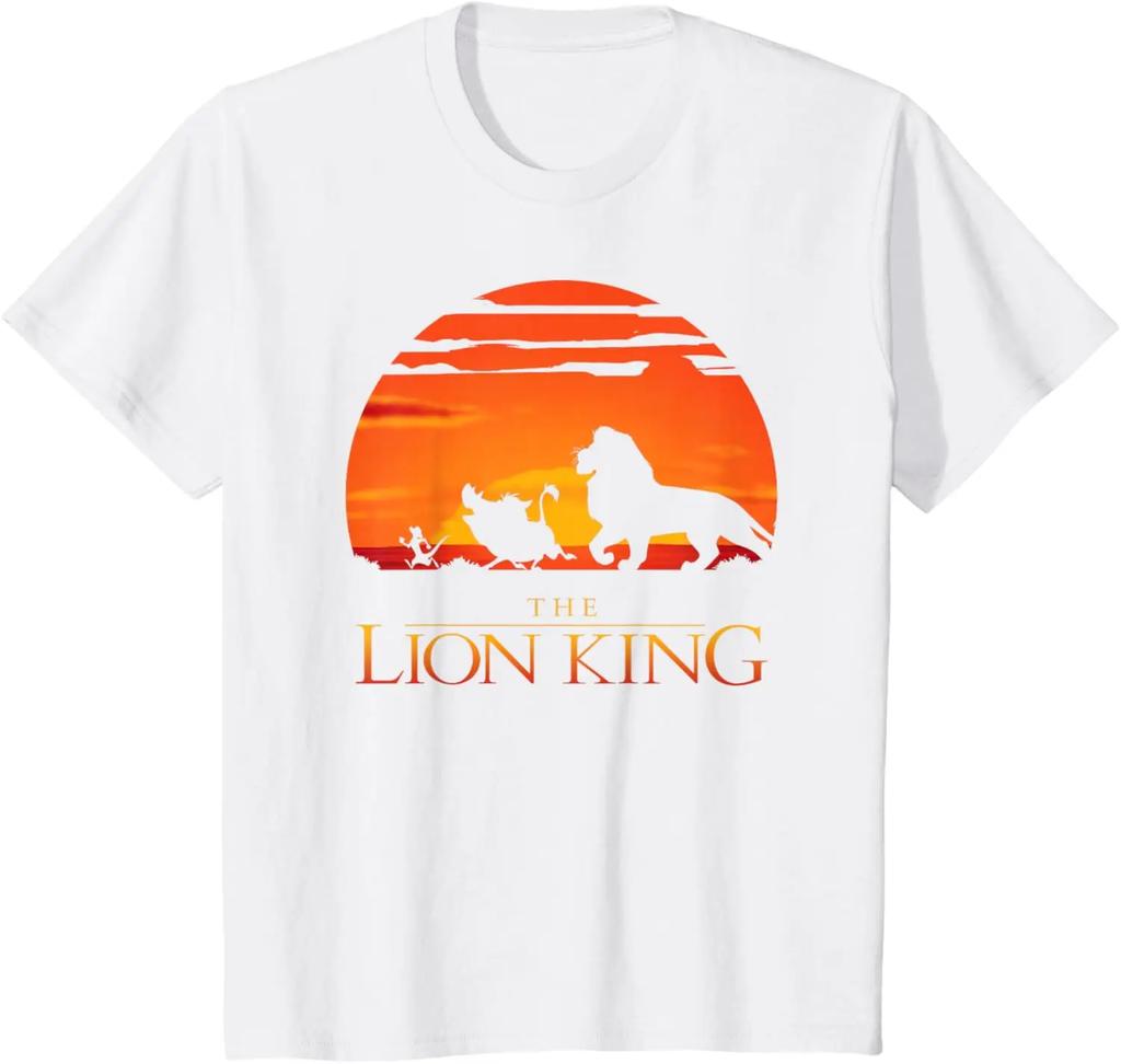 Hot Fashion Lion King Classic Sunset Walk T-Shirt S-4XL Four Seasons Gift Unisex