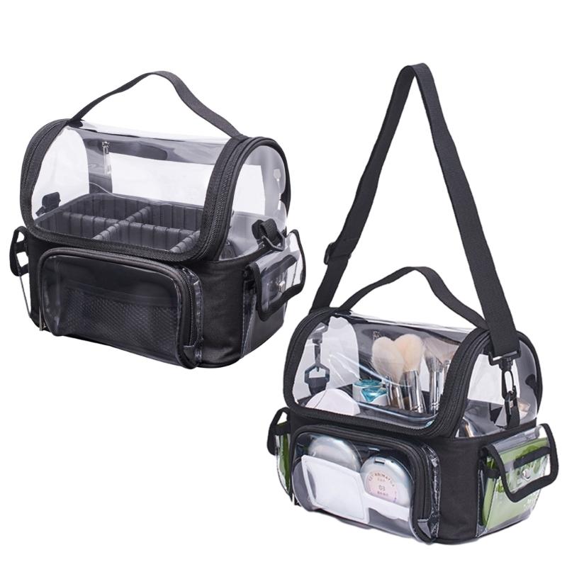 Travel Casual Zipper Toiletry Wash Cosmetic Bag Transparent Case for Makeup Brushes