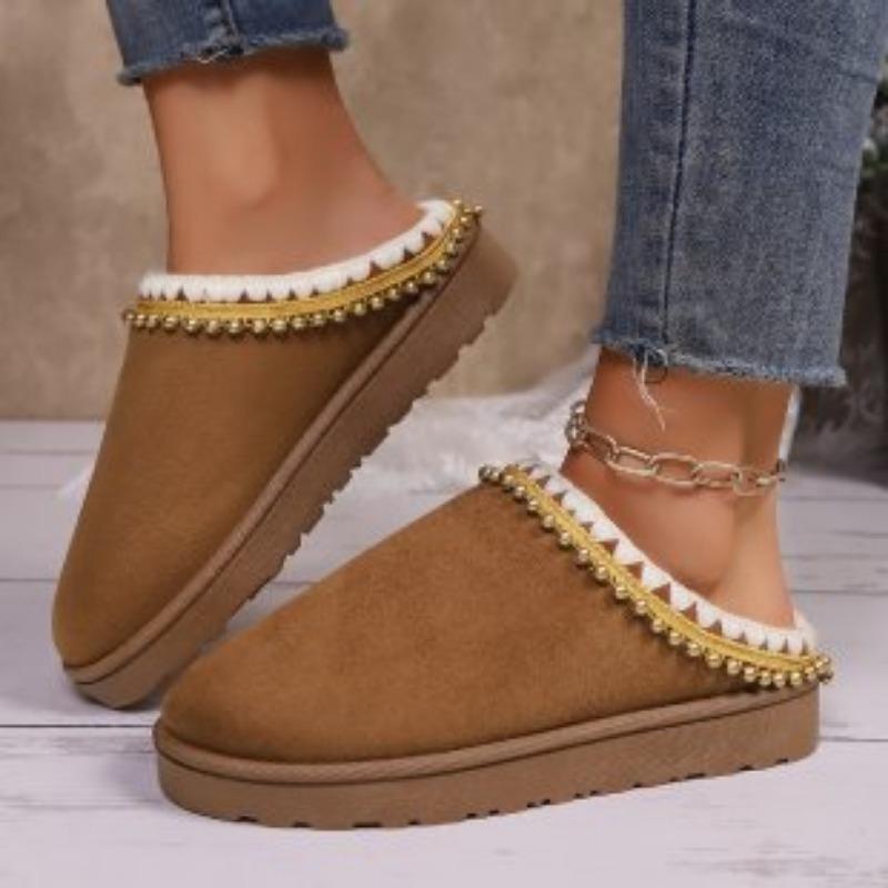 

Женские утепленные и утолщенные теплые и не уставшие ноги стремя толстая подошва завышенные удобные водонепроницаемые нескользящие досуговые хлопковые тапочки 43 имбирный