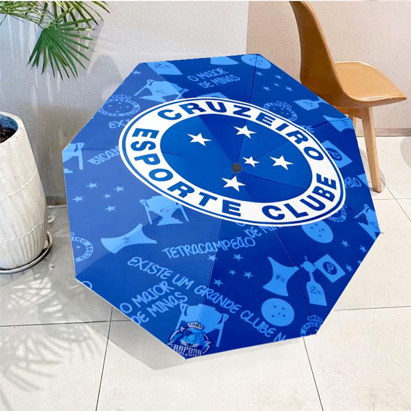Cru-zeiro Esporte Club Crest Printed Automatic Umbrella, 8-Frame for Travel, camping, Casual Umbrella, Essential Gift for  for family and friends