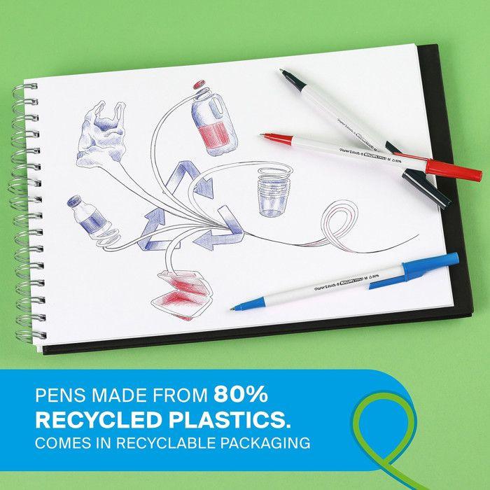 Stylo à bille - Paper Mate - Kilometrico - Boîte de 50 - Noir - Pointe moyenne 1,0 mm