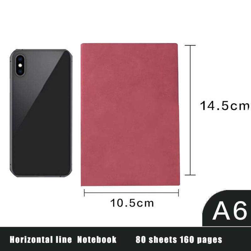 A6 Zesílené poznámky Business Pu zápisník Ovčí kůže 160 stran Linkovaný zápisník