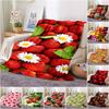 1PC Food Elements printed blanket, all season lightweight home office outdoor nap multifunctional blanket A1