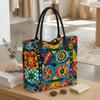 Borsa Tote in Tela Floreale Bohemien Colorata Borsa a Spalla Elegante Casual di Grande Capacità per Shopping Quotidiano Viaggio