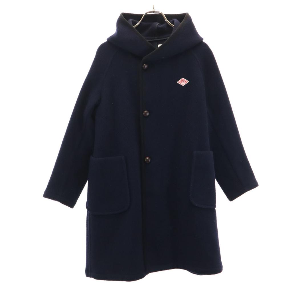 Danton Made in Japan Wool Blend Mossa coat 36 Navy Walnut button Women Used