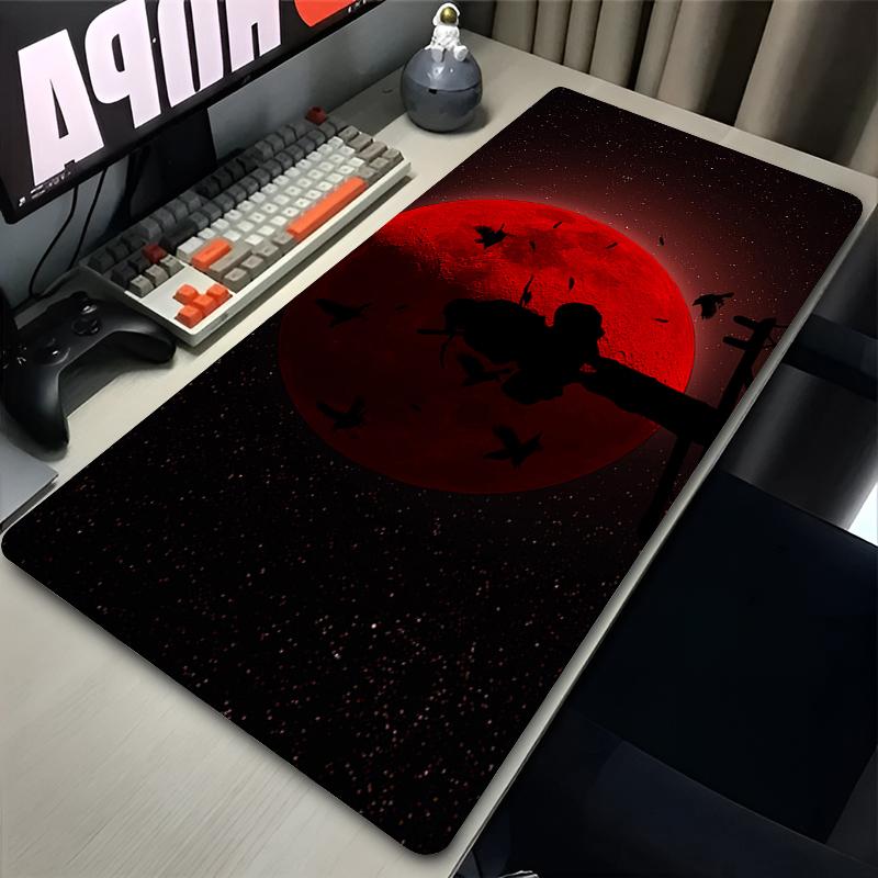 Japonia Fajna Podkładka pod Mysz Anime Laptop Czerwony Księżyc Dywanik pod Klawiaturę Gamingową XL N-narutoS Podkładka pod Mysz PC I-itachi Gracz U-uchiha Szafka Mata na Biurko