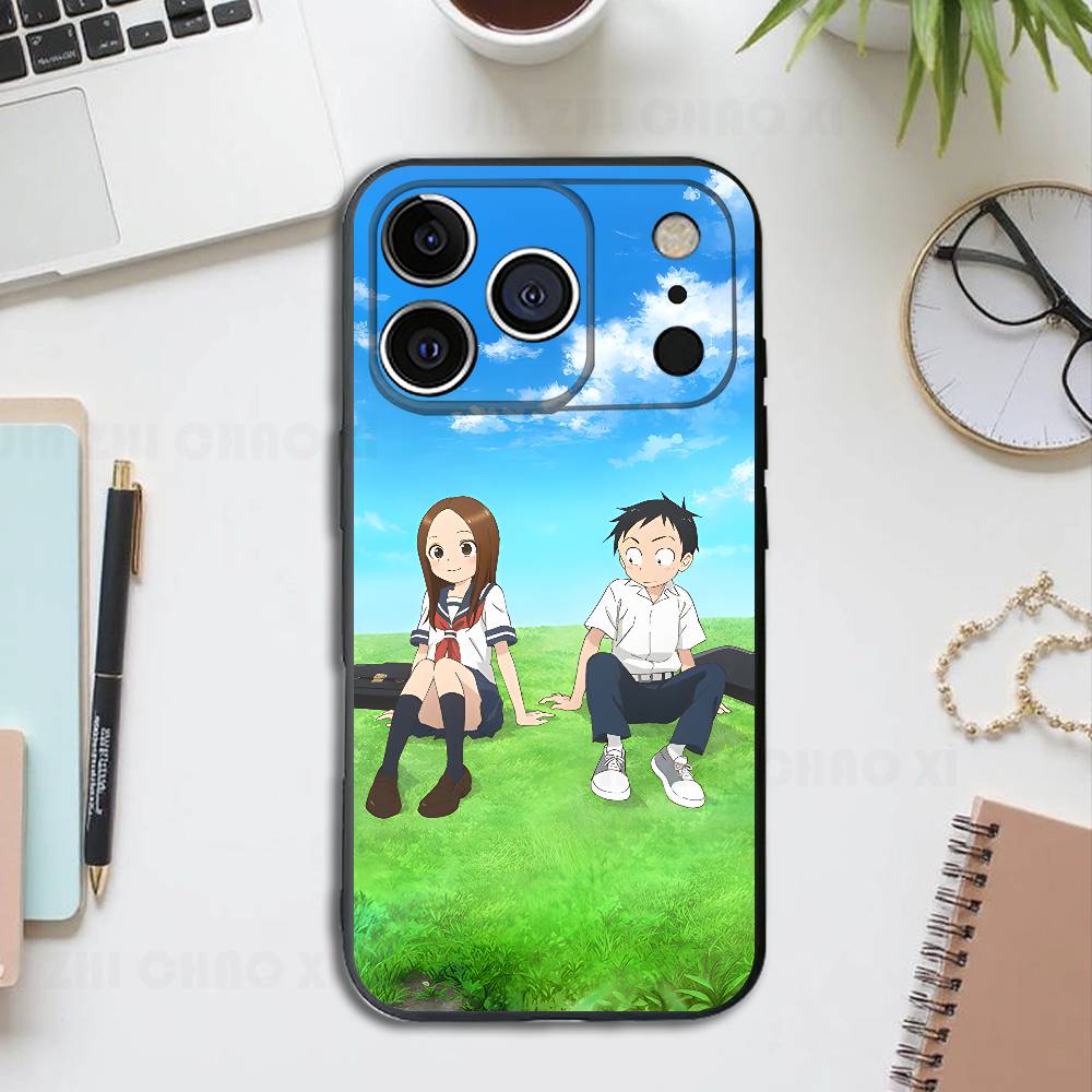 

Teasing M-Master Takagi-san Silicone Phone Case For IPhone 17 16 15 14 13 12 11 X XS Plus Pro Max Shockproof Soft Cover iPhone12