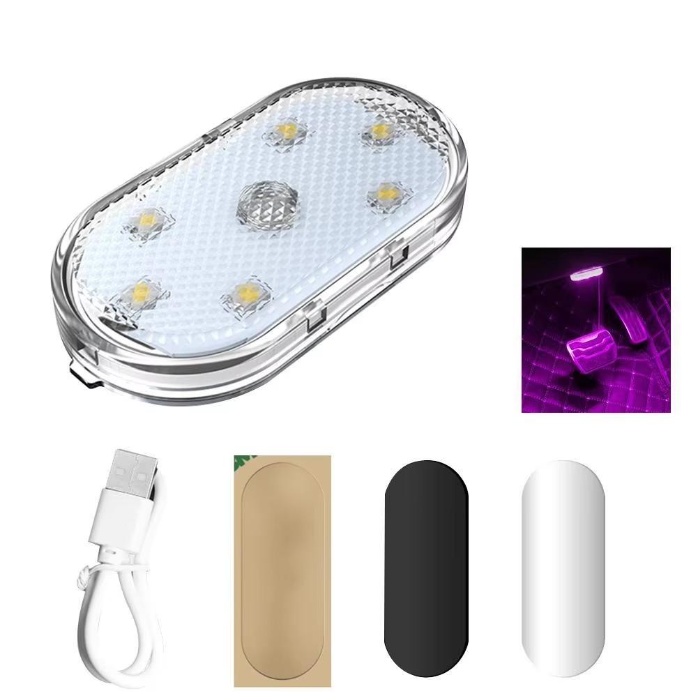 Car LED Touch Reading Light Wireless Interior Atmosphere Light Auto Roof Ceiling Lamps for Door Foot Trunk Storage Box