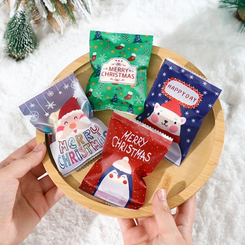 

Пакувальні коробки Мішок для різдвяного печива Пакети для печива Подарункова коробка 2024 Сумка для торта Сніжинка 2