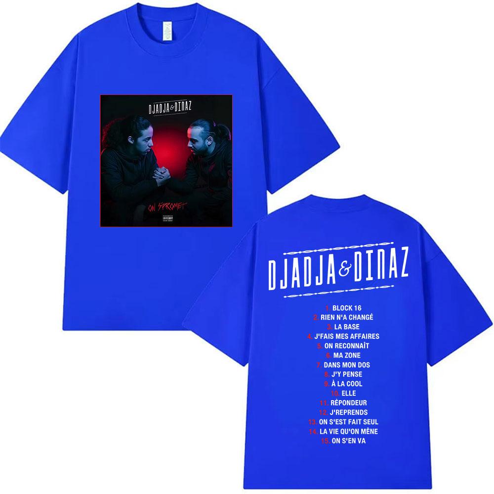 Rapper Djadja Dinaz Album 2025 Graphic T Shirts Unisexs Vintage Style Gothic Clothing TShirt Hip Hop Short Sleeve Cotton Tshirt