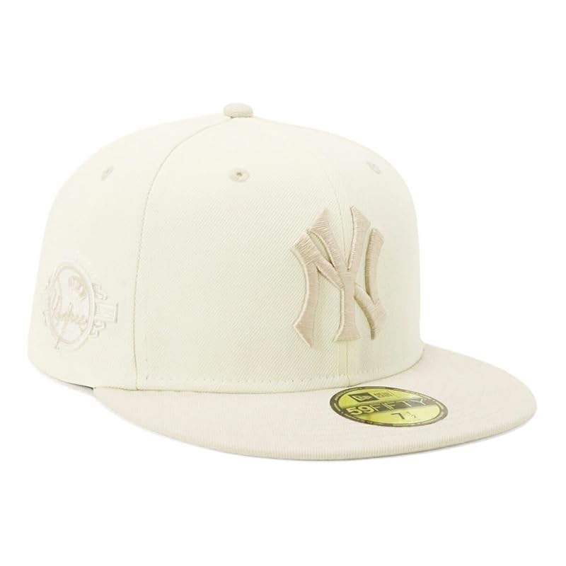 

[New Era] cap 59FIFTY ONSPOTZ special order NY chrome/stone 7 1/2 59Fifty 2-Tone Color Chrome Stone Side Patch Mlb New York Yankees