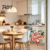 Holiday Glass Clings Merry Christmas Window Cling, Heart Shaped Sticker with Santa Claus Xmas Festive Home Decoration Tree Balls, Winter Static
