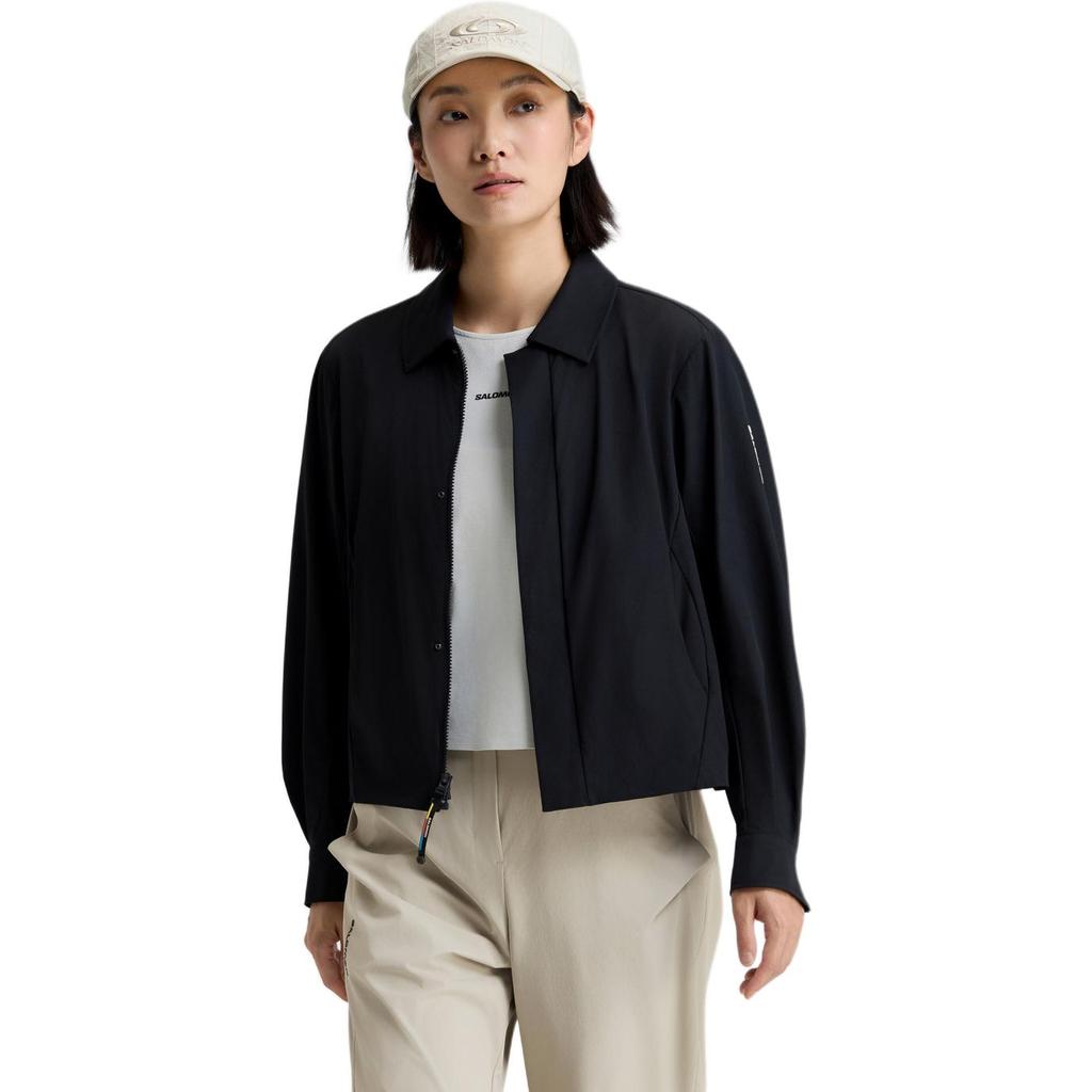 Salomon Pl Od Tr Outdoor Soft Shell Zip Neck Long Sleeve Jacket Women jackets LD0005300