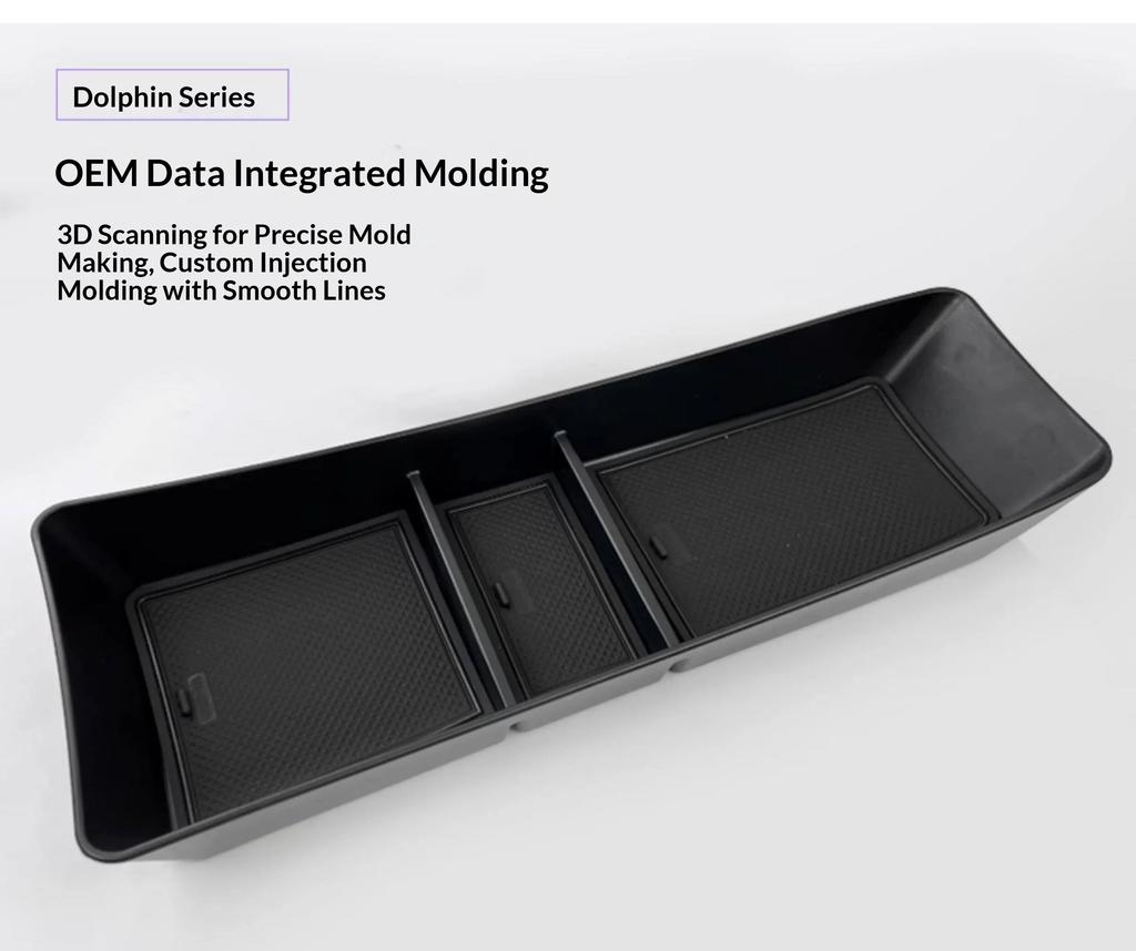For BYD Dolphin Surf Atto1 Dolphin Mini High Quality ABS Anti Slip Center Console Dashboard Organizer Car Interior Storage Box