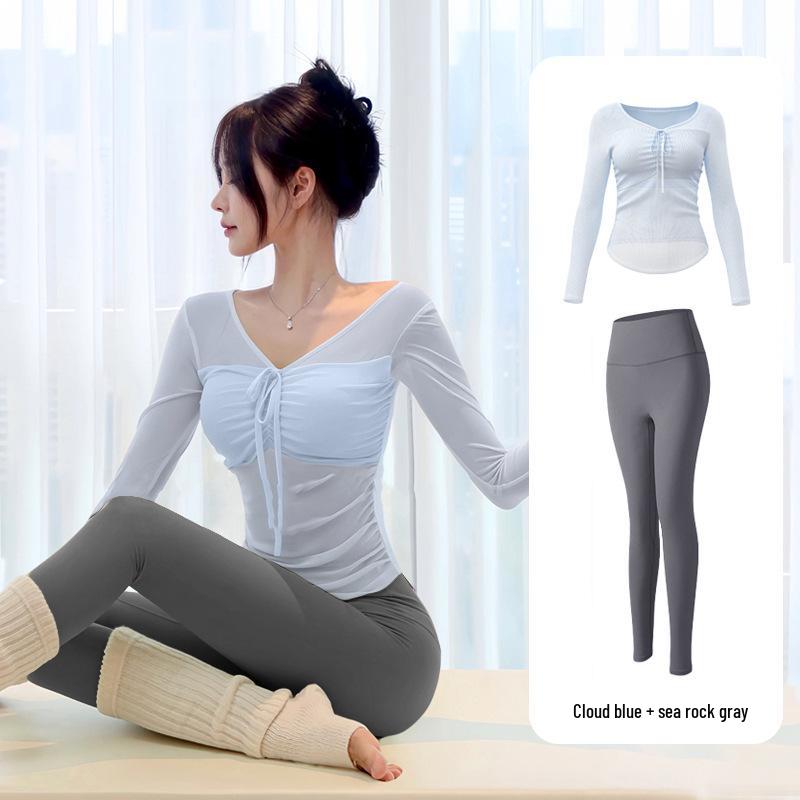 Elegant Women's Yoga Set: Outdoor-Pilates Ready, High-End Fitness Wear with Built-In Bra Pads