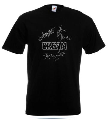 T-shirt Color Crema Eric Clapton Jack Bruce Autografi 12 Colori S - 5XL
