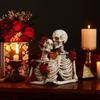 Creative Resin Couple Skeleton Model Sculpture Ornaments Living Room Bedroom Foyer Tabletop Halloween Decoration Accessories