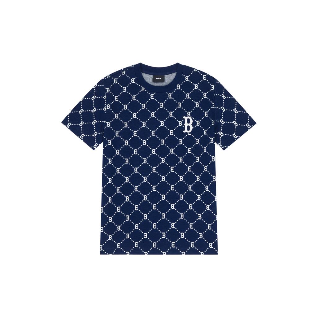 New MLB MONOGRAM Reading Collection T Shirt Unisex Navy Blue 3ATSM0143-43NYS