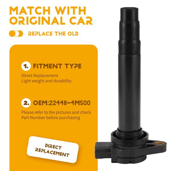 Nissan Engine Ignition Coil: Black Plastic & Metal High Voltage Pack