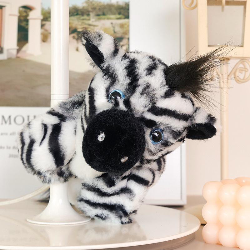 Animal Snap Bracelet Plush Toy - 8" Elk, Koala, and Raccoon Claw Machine Dolls