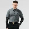 HENRY STUART Men'S Sleeve Pocket Polo Shirt Charcoal