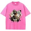 Oversize Cotton T Shirt Unisex Vintage Cheers Washed T-Shirt Graphic Tee Casual Streetwear Harajuku Top