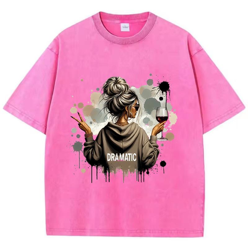 Oversize Cotton T Shirt Unisex Vintage Cheers Washed T-Shirt Graphic Tee Casual Streetwear Harajuku Top