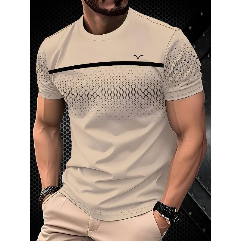 Herren 3D-Druck T-Shirt Outdoor Tennis Badminton Atmungsaktiv Schnelltrocknend Sportoberteil Kurzarm Rundhals Pullover Lässiges Oberteil