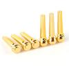 6Pcs Guitar Strings Nail Metal Acoustic Guitar Bridge Pins Brass Fixed Cone Pins String Nut Nails for Guitar Parts Replacement