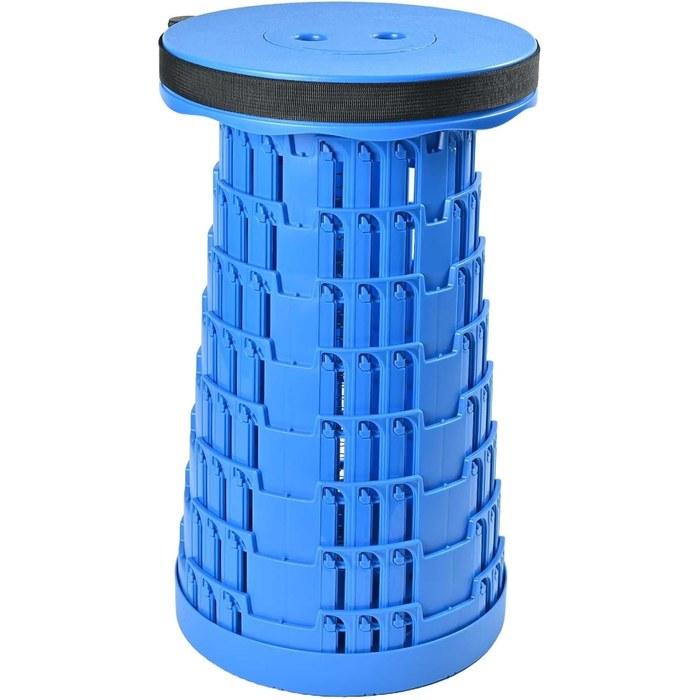 Panus Folding Chair Outdoor Chair Telescopic Camping Chair Lightweight Compact 250KG Capacity One-Second Open/Close Adjustable Height Blue