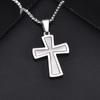 Stainless Steel Cross Pendant Necklaces for Men Boys,Never Fade Metal Necklaces,Casual Trendy Jewelry Gifts