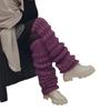 Calze Lunghe da Donna a Coscia Lavorate a Maglia all'Uncinetto Scaldamuscoli Invernali Morbidi e Larghi per la Gamba