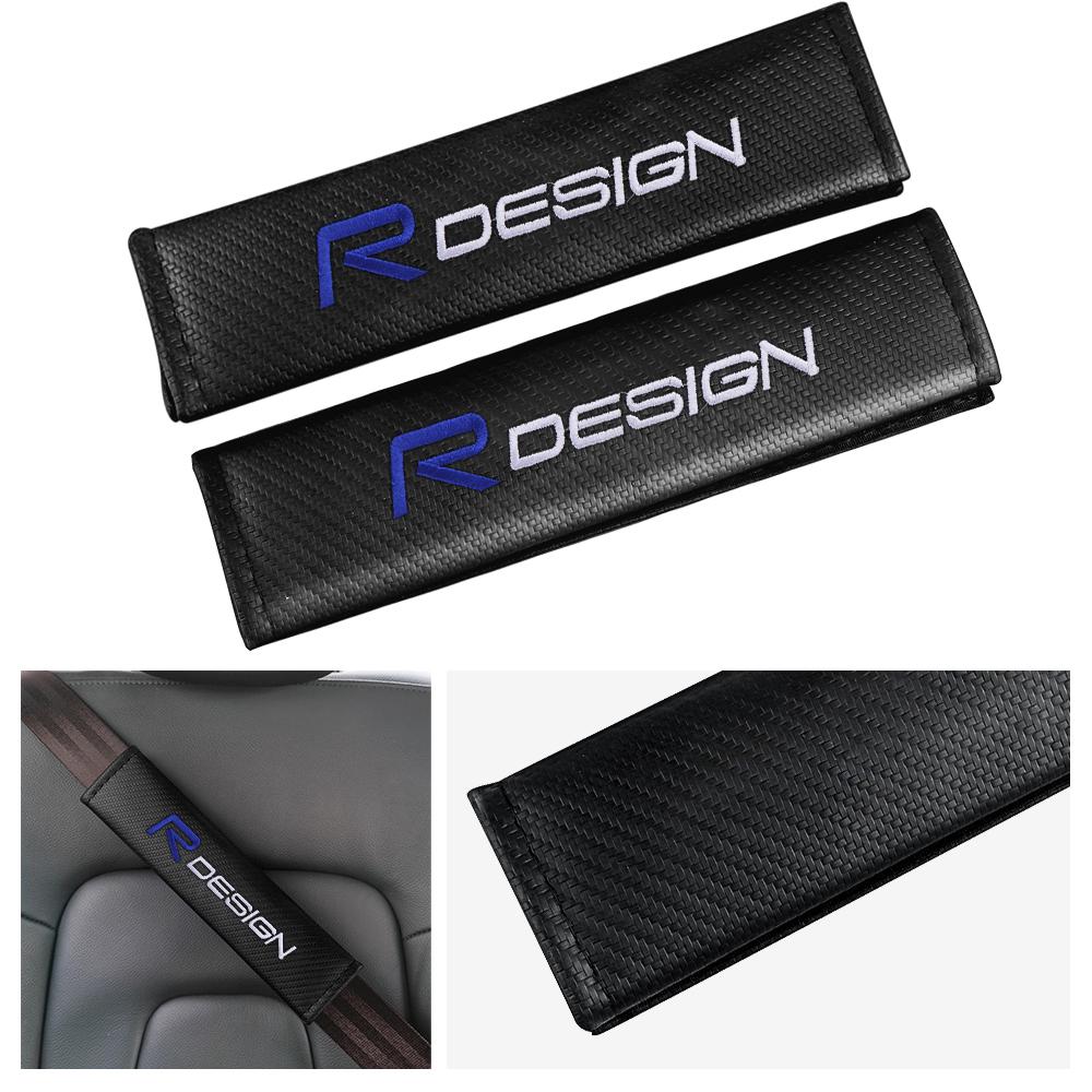 1/2pcs Car Seat Belt Cover Seat Shoulder Belt Pad for VOLVO RDESIGN AWD V40 V50 S40 S80 XC60 S90 XC90 V50 S60 Auto Accessories